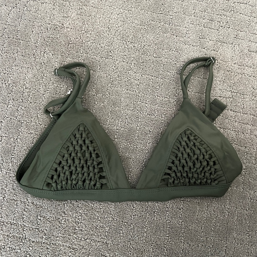 Green Triangle bikini top
